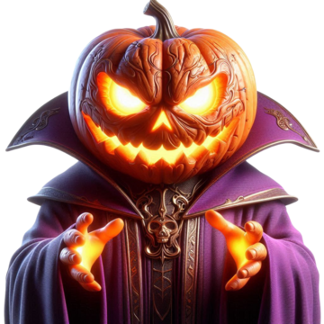 pngtree pumpkin headed game character for halloween png image
